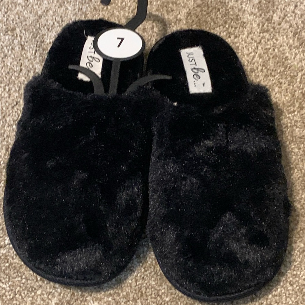 Just Be Black Sparkling slippers